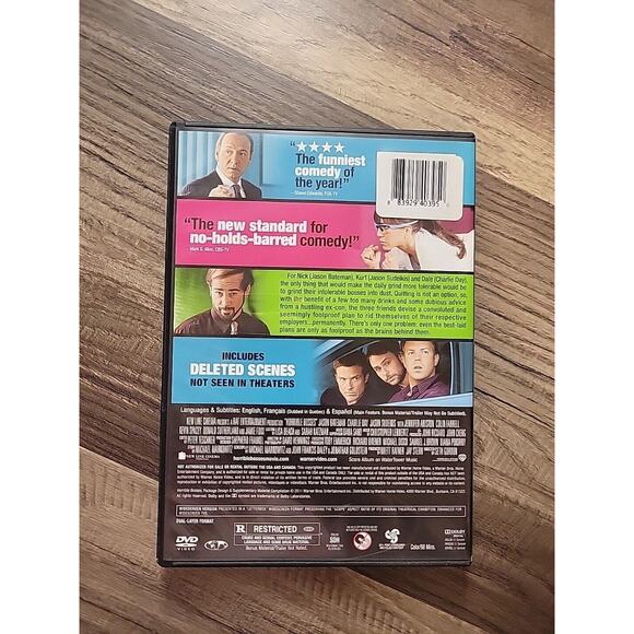 Horrible Bosses [DVD, 2011, Widescreen] Jason Bateman/Jennifer Aniston - Picture 2 of 3